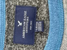 AMERICAN EAGLE OUTERWEAR SWEATSHIRT GRAPHIC ΓΚΡΙ ΜΠΛΕ ΑΝΤΡΙΚΟ PRE OWNED S