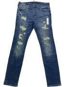 Ανδρικό Distressed Jeans Μπλε Slim Fit Μέγεθος 34