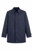 90s VINTAGE NAVY TRENCH COAT MENS PRE OWNED XL