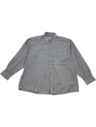 AQUASCUTUM OF LONDON ΠΟΥΚΑΜΙΣΟ CLASSIC ΚΑΡΟ ΓΚΡΙ ΑΝΤΡΙΚΟ PRE OWNED XL