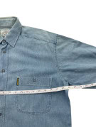 ARMANI JEANS CAMICIA DENIM WASHED BLUE UOMO PRE OWNED S