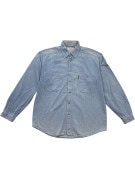 ARMANI JEANS CAMICIA DENIM WASHED BLUE UOMO PRE OWNED S