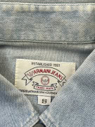 ARMANI JEANS CAMICIA DENIM WASHED BLUE UOMO PRE OWNED S