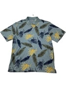 Arrow Polo Shirt Floral Pattern Light Blue UNISEX XL