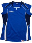 ASICS VOLLEYBALL JERSEY SPORTSWEAR BLUE WOMEN PRE OWNED S