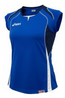 ASICS VOLLEYBALL JERSEY SPORTSWEAR BLUE WOMEN PRE OWNED S