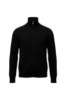 ASICS Πλεκτή Ζακέτα Rib Knit Full-Zip Minimal Μαύρο Unisex Small