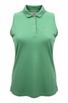 AUSTRALIAN BY ALPINA SLEEVELESS POLO SHIRT VINTAGE LOGO GREEN WOMEN'S S