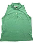AUSTRALIAN BY ALPINA SLEEVELESS POLO SHIRT VINTAGE LOGO GREEN WOMEN'S S