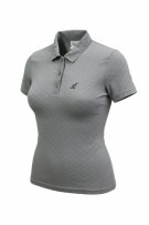AUSTRALIAN POLO SHIRT VINTAGE WITH EMBROIDERED LOGO GREY WOMEN'S M