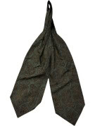 BARTON MODA ΜΕΤΑΞΩΤΗ ΓΡΑΒΑΤΑ CLASSIC PAISLEY ΣΚΟΥΡΟ ΠΡΑΣΙΝΟ ΑΝΤΡΙΚΟ PRE OWNED
