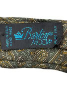 BARTON MODA ΜΕΤΑΞΩΤΗ ΓΡΑΒΑΤΑ CLASSIC PAISLEY ΣΚΟΥΡΟ ΠΡΑΣΙΝΟ ΑΝΤΡΙΚΟ PRE OWNED