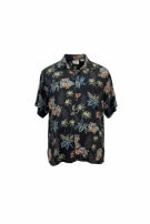 BATTCK BAY ΠΟΥΚΑΜΙΣΟ HAWAIIAN ΠΑΛΜΕΣ ΜΑΥΡΟ ΑΝΤΡΙΚΟ PRE OWNED L