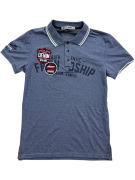 BELL’UOMO Polo casual con stampa logo Blu da uomo M