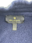 Belstaff Giacca con zip blu in maglia con dettagli trapuntati unisex S