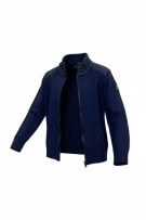 Belstaff Giacca con zip blu in maglia con dettagli trapuntati unisex S