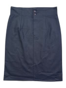 Benetton Black Classic Minimal High Waist Skirt Women’s M