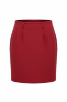 BETTY BARCLAY WOOL BLEND MIDI SKIRT RED WOMEN'S M