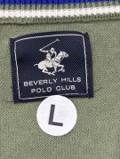 BEVERLY HILLS POLO CLUB V NECK KNIT SWEATER CLEAN OLIVE MEN PRE OWNED L