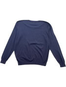 BEVERLY HILLS POLO CLUB MAGLIONE SCOLLO A V MINIMAL NAVY UOMO PRE OWNED L