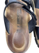 BIRKENSTOCK Σανδάλια Δερμάτινα Casual Με Λογότυπο Μαύρο Unisex 39
