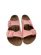 BIRKENSTOCK ΣΑΝΔΑΛΙΑ ΜΕ ΠΡΟΚΛΕΙΣ ΚΑΙ ΠΟΡΠΕΣ ΡΟΖ ΓΥΝΑΙΚΕΙΟ PRE OWNED EU 38