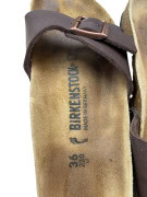 Birkenstock Σανδάλια Slide Classic Buckle Δερμάτινα Καφέ Unisex EU 36