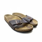 Birkenstock Σανδάλια Slide Classic Buckle Δερμάτινα Καφέ Unisex EU 36