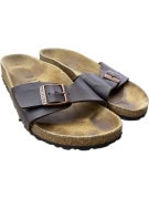 Birkenstock Σανδάλια Slide Classic Buckle Δερμάτινα Καφέ Unisex EU 36
