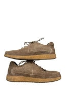 BIRKENSTOCK SCARPE IN CAMOSCIO MINIMAL TAUPE GREY UNISEX PRE OWNED EU 44