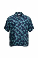 BLUE HARBOUR HAWAIIAN SHIRT TROPICAL NAVY ΑΝΤΡΙΚΟ PRE OWNED L