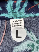 BLUE HARBOUR HAWAIIAN SHIRT TROPICAL NAVY ΑΝΤΡΙΚΟ PRE OWNED L