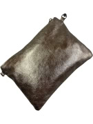 BORSE IN PELLE ΤΣΑΝΤΑ ΦΑΚΕΛΟΣ / CLUTCH ΜΕΤΑΛΛΙΖΕ ΜΠΡΟΝΖΕ ΓΥΝΑΙΚΕΙΑ