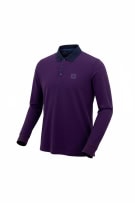 BOSS HUGO BOSS LONG SLEEVE POLO SHIRT REGULAR FIT PIMA COTTON PURPLE MALE XL