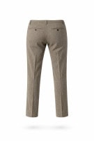 DONDUP TROUSERS CHECKED BEIGE MENS PRE OWNED L