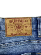 BUFFALO DAVID BITTON DENIM JEANS VINTAGE WEAR BRANDED LOGO BLUE MEN'S L (W36)