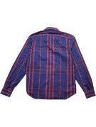 BURBERRY BRIT BUTTON UP SHIRT CLASSIC CHECK NAVY PINK MENS PRE OWNED S
