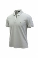 BURBERRY LONDON POLO SHIRT MINIMAL OFF WHITE WOMENS PRE OWNED XS