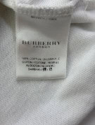 BURBERRY LONDON POLO SHIRT MINIMAL OFF WHITE WOMENS PRE OWNED XS