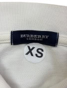 BURBERRY LONDON POLO SHIRT MINIMAL OFF WHITE WOMENS PRE OWNED XS