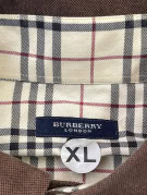 BURBERRY LONDON SHIRT CLASSIC BROWN MENS PRE OWNED XL