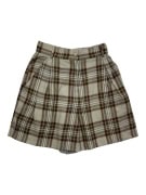 Byblos Shorts Vintage Plaid Beige-Brown Women’s S
