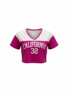 California 32 Ροζ Crop Top Jersey L
