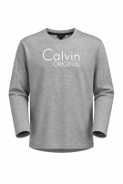 CALVIN KLEIN JEANS ΜΠΛΟΥΖΑ ΜΑΚΡΥΜΑΝΙΚΗ MINIMAL ΓΚΡΙ ΑΝΤΡΙΚΟ PRE OWNED XS