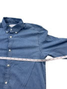 CALVIN KLEIN JEANS CAMICIA DENIM WASHED BLU UOMO PRE OWNED M