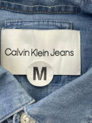 CALVIN KLEIN JEANS CAMICIA DENIM WASHED BLU UOMO PRE OWNED M