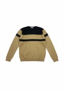 Calvin Klein Knit Sweater Casual Striped Black-Beige Women’s L