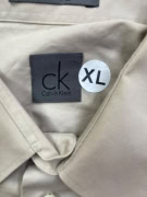 Calvin Klein Πουκάμισο Minimal Μπεζ Ανδρικό XL