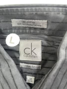 CALVIN KLEIN CAMICIA SLIM FIT A RIGHE NERA DA UOMO L