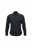 CALVIN KLEIN CAMICIA SLIM FIT A RIGHE NERA DA UOMO L